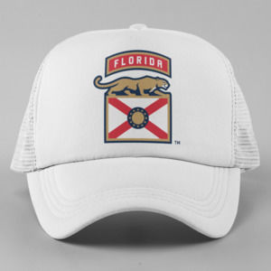 NEW Florida Panthers Alt State Flag Foam Trucker Mesh Snapback Hat WHITE